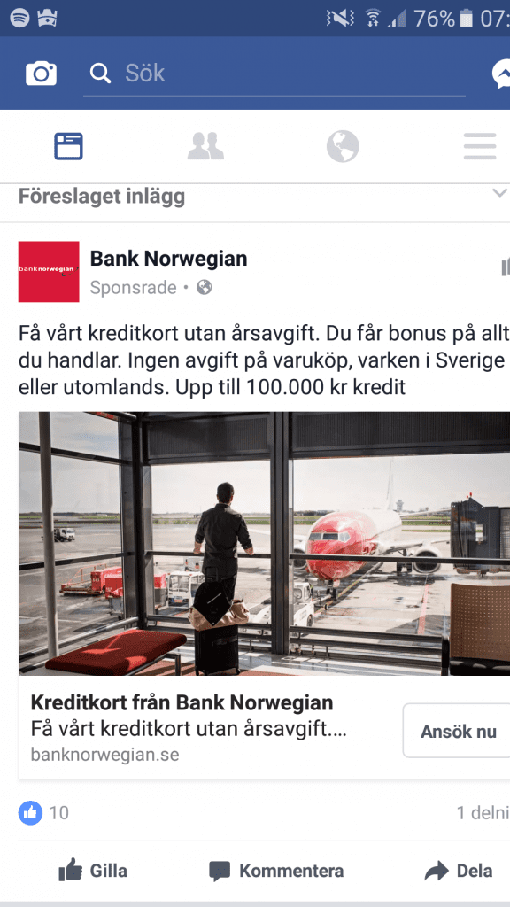 bank norwegian avgifter